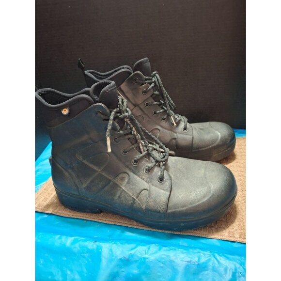 Bogs Mens Turf Stomper Size 13 Black Work Boots - Picture 6 of 9